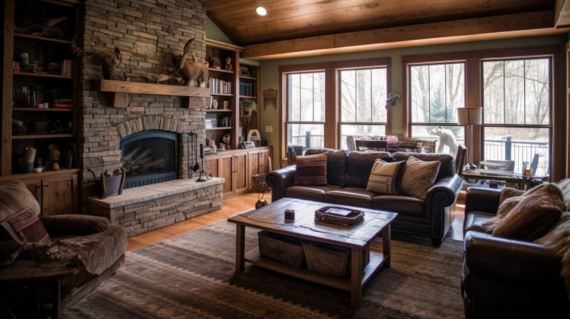 Stone Fireplace Installation